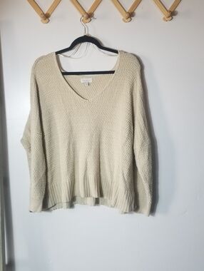 LUCKY BRAND WOMEN'S V-NECK LONG SLEEVE THINNER SWEATER SIZE XL